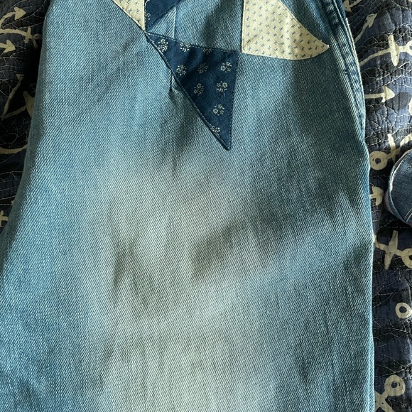 NWT  Free People Boho Patchwork Jeans High Waisted - Picture 11 of 11